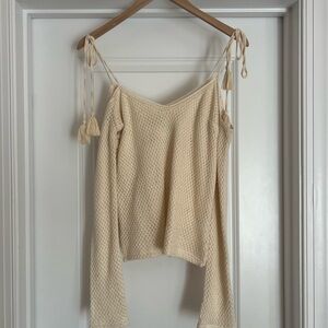 NWT Saylor Cream Textured Knit Top